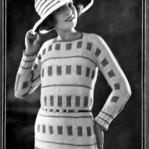 Vintage Knitting Patterns Vest Sweaters Jumpers 1920's Bust 36-38 inches PDF Pattern Vintage Reproduction Instant Digital e-Pattern Download