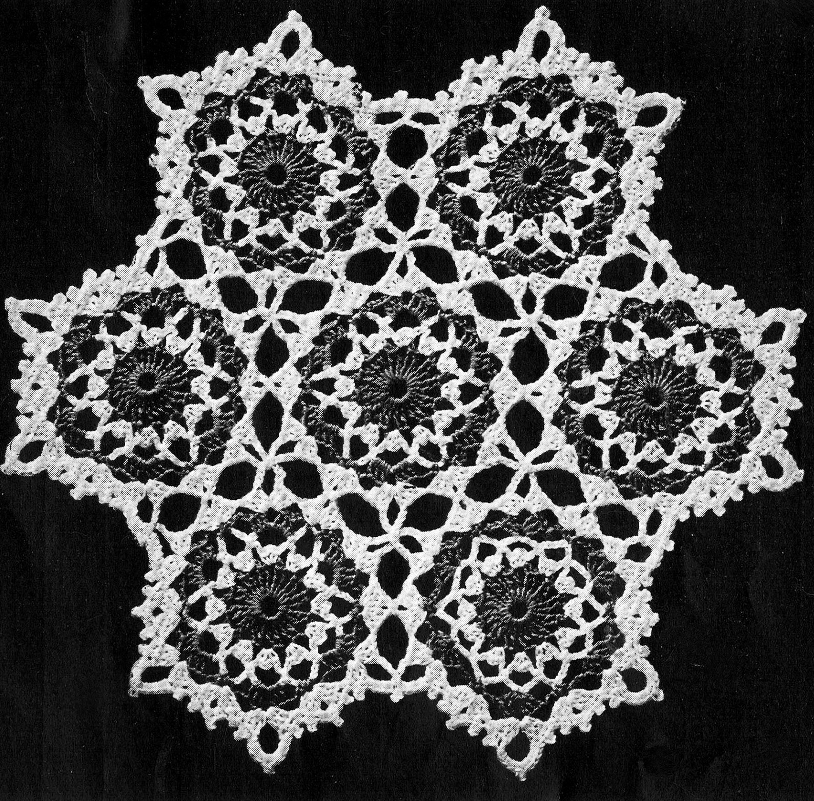 Vintage Crochet Lace Motif PDF Patterns Scarfs Tablecloth Etsy