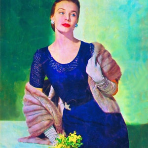 1950s Knitting Crochet Patterns: Women&#39;s Suits, Dresses, Boleros (PDF Download)