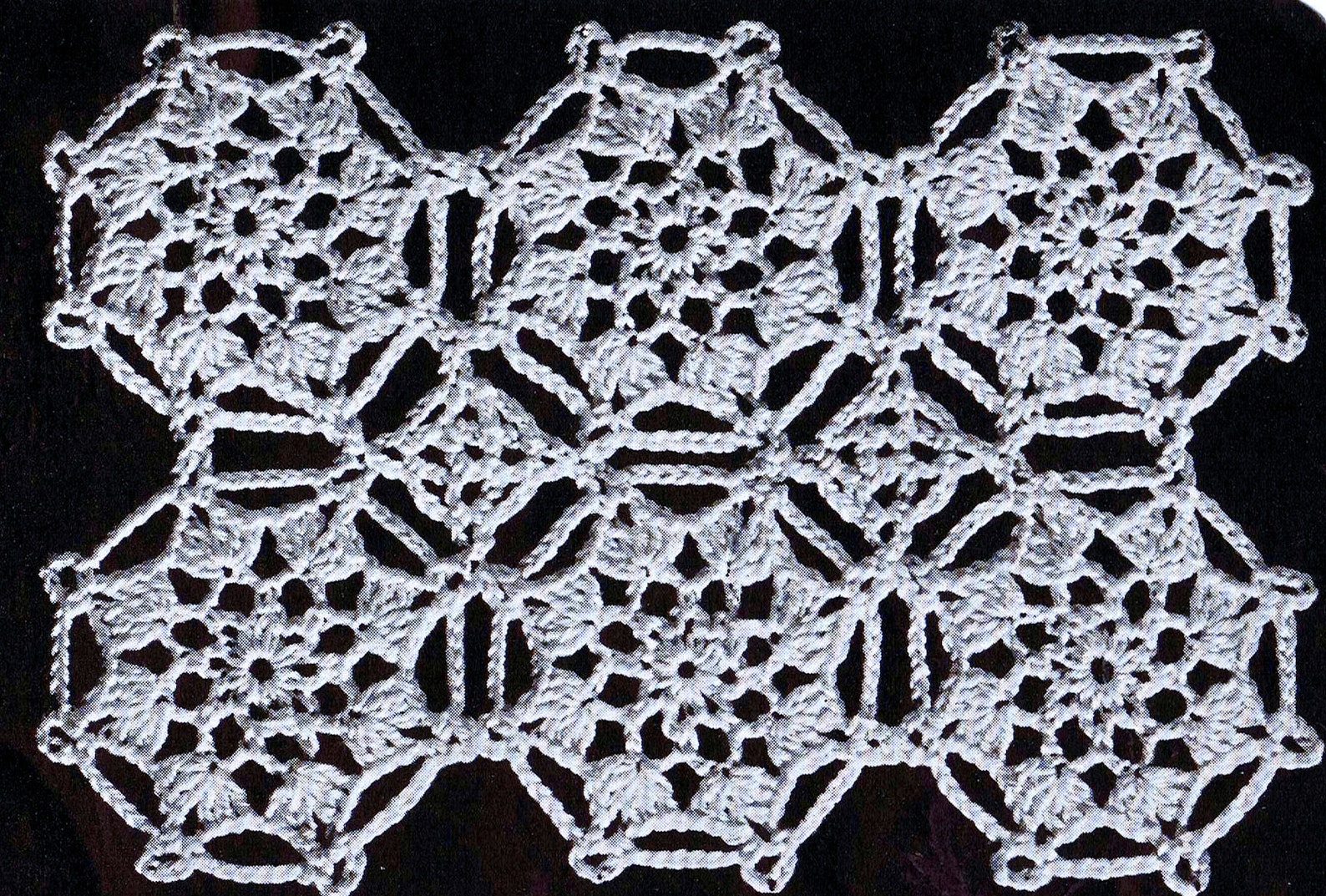 Vintage Crochet Lace Motif PDF Patterns Scarfs Tablecloth Etsy