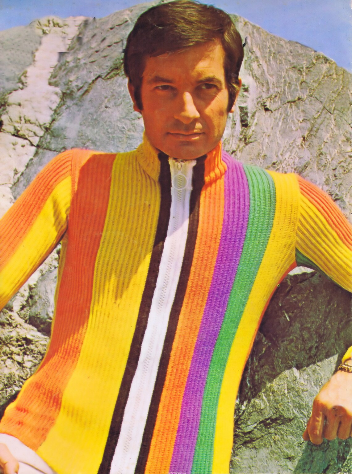 Men's Vintage Knitting Patterns Sleeveless Pullover - Etsy