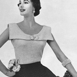Vintage Knitting Crochet Patterns Jeweled Studded Sweaters Knit Jackets Suits Cardigans Dresses Instant PDF Digital Download