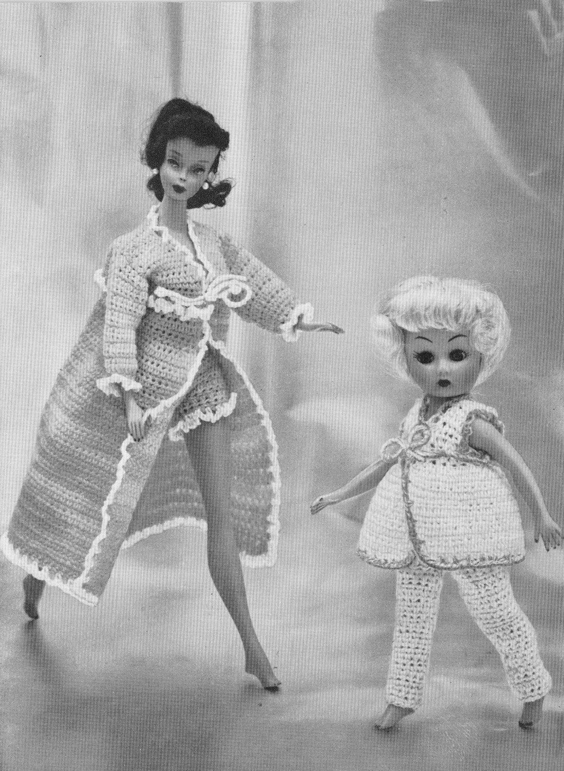 Vintage Patterns Knitted Crochet Doll Clothes Costume Fashion Etsy