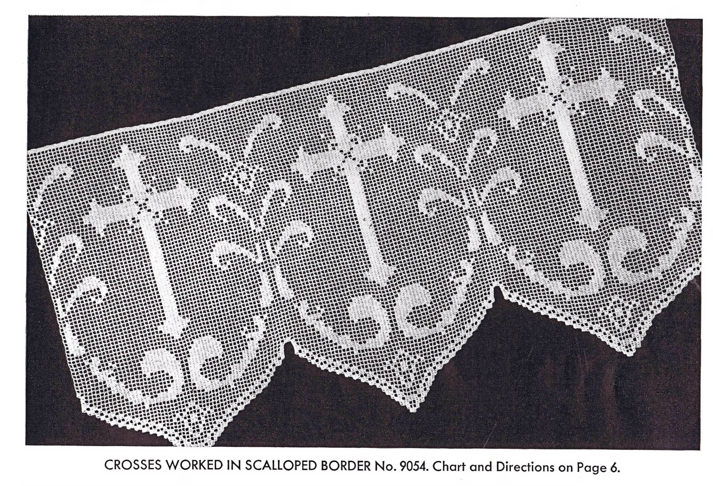 Vintage Filet Crochet Church Lace Patterns: Spool Cotton (PDF 