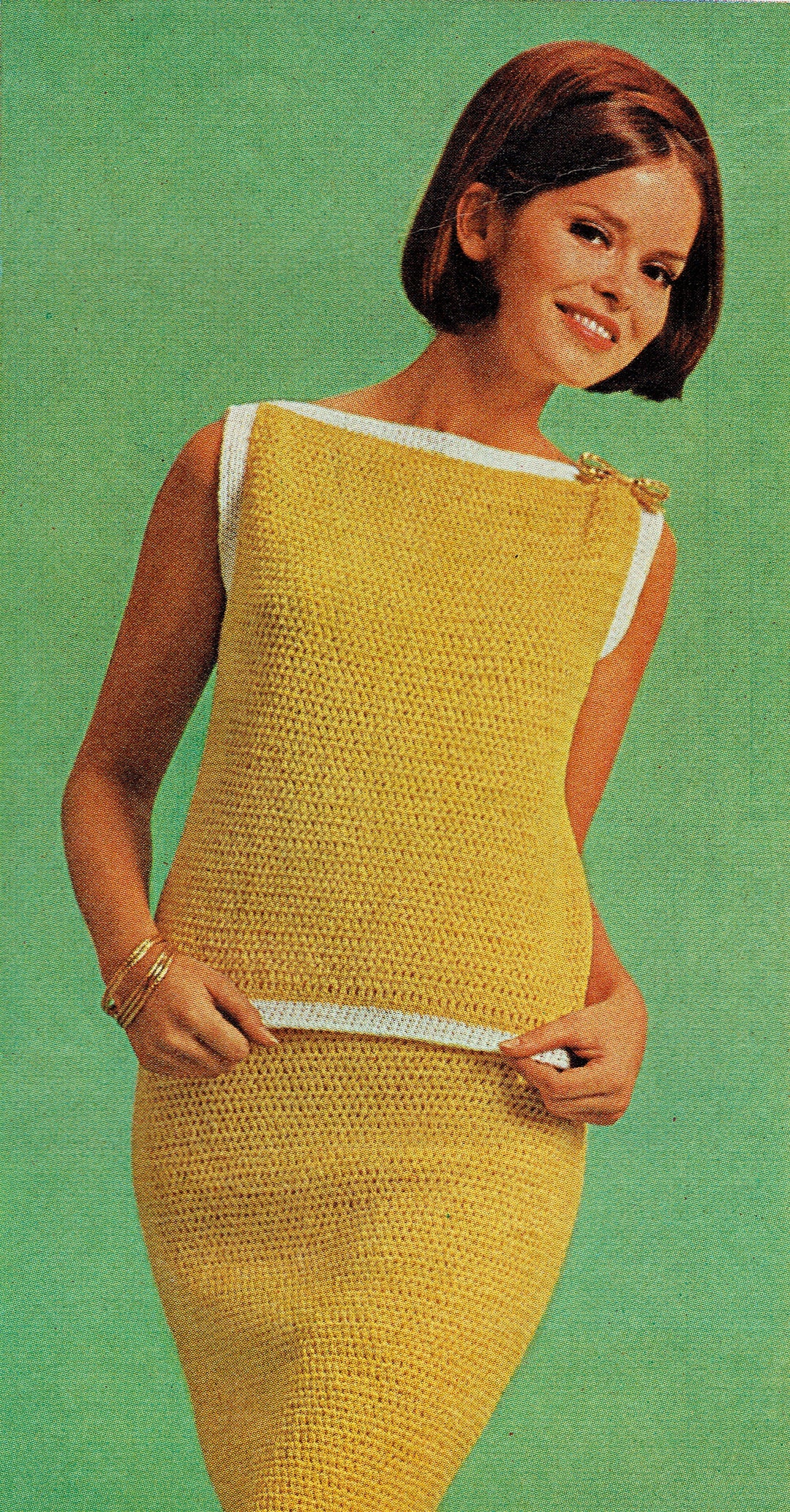 Easy Crochet Two Piece Dress Pattern Sizes 12-16 Bust 32 to 36 - Etsy