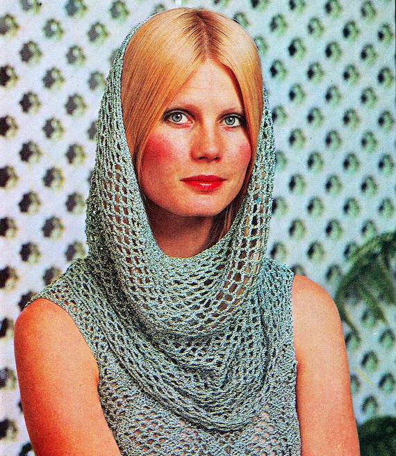 silver crochet dress Vintage 1960s Silver Metallic Crochet Dress Open Knit Medium main image 1