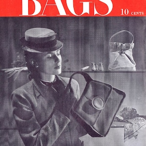 Eight Fabulous Vintage Bags Totes Pouches Envelopes Evening Sewing Patterns By Spool Cotton Purse Handbag Patterns to Sew for Every Occasion image 1