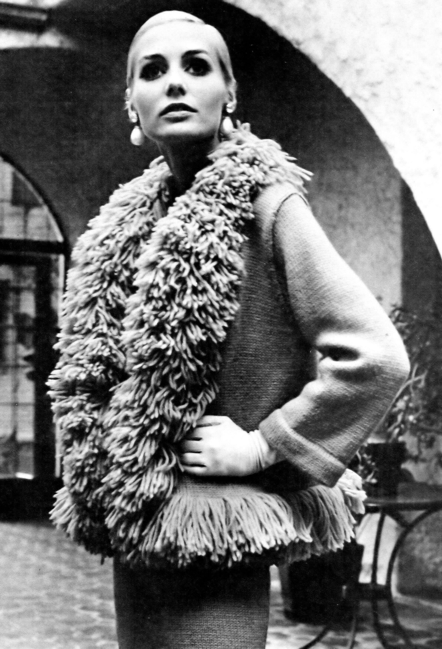 1960s Fringe Cardigan Jacket Knitting Pattern (bust 34-42 Inches