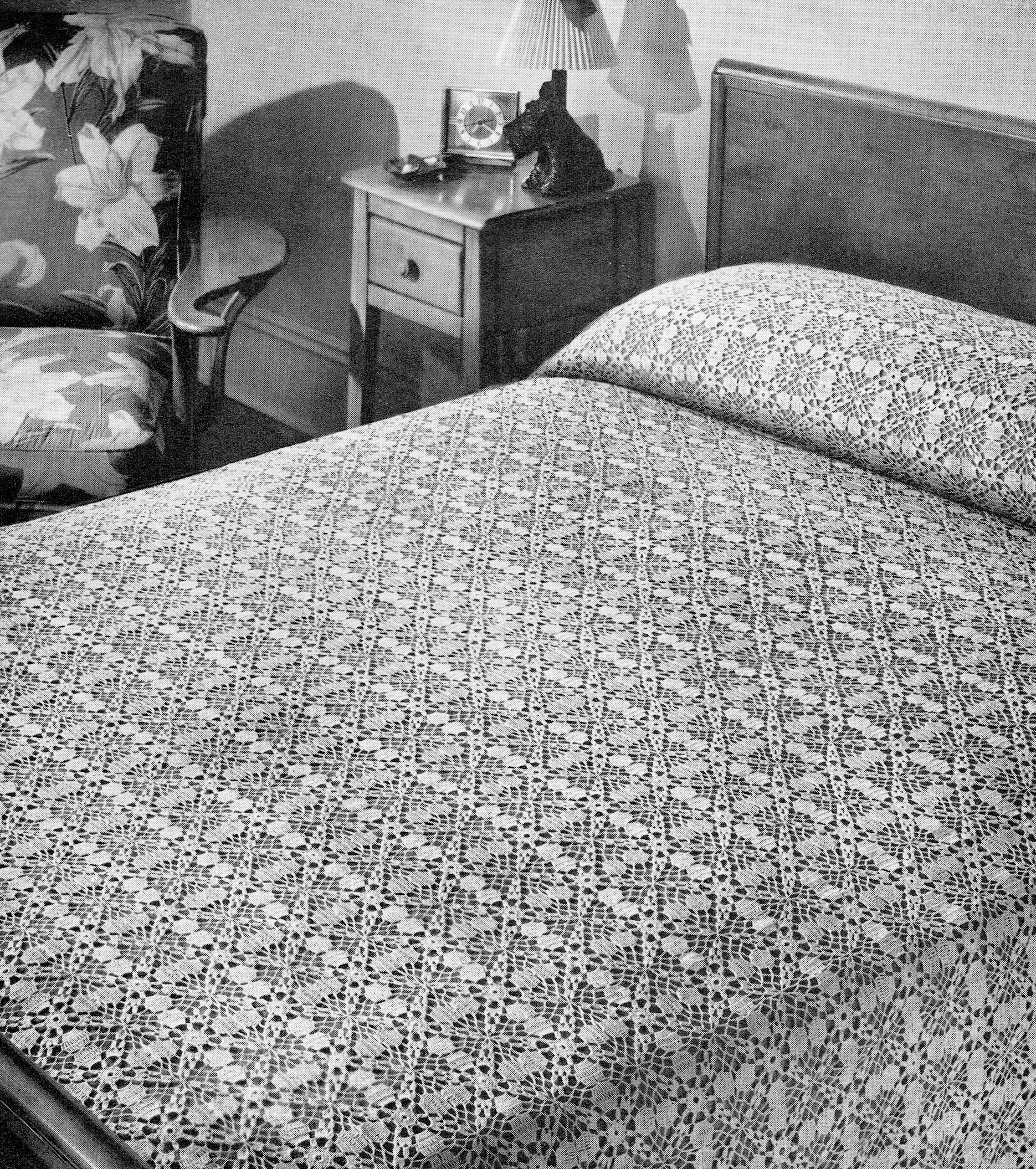 Vintage Crochet Bedspread Motif Patterns Mid Century Home Deco Etsy