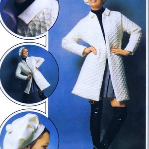 Patroon vintage ruitgebreide jas en baret: reproductie uit de jaren 70 (pdf-patroon)