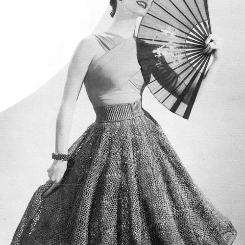 Vintage 1950s Crochet Dress Pattern: Elegant Separates (Sizes 12-16 PDF Pattern)