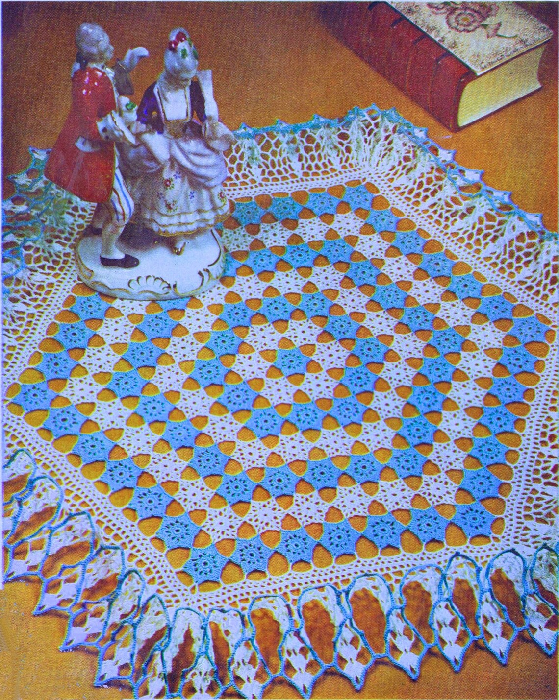 Vintage Crochet Lace Doily Patterns Heirloom Bedspread Buffet Etsy