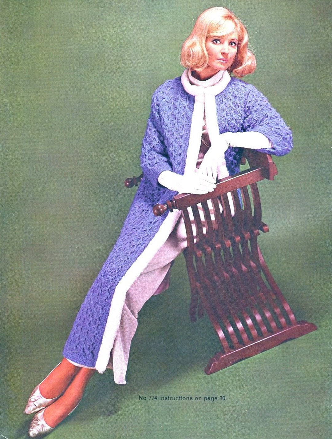 Vintage Coat Knitting Pattern Knit Suits Capes Fur Trimmed Etsy