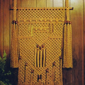Vintage Macrame Patterns Wall Panels Hanging Planters Retro Home Decor Macrame Tables Furnishing PDF Digital Reproduction Instant Download