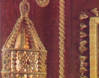 Vintage Macramé Hanging Lamp Pattern: 70s Boho Gazebo Swag (PDF Instant Download)