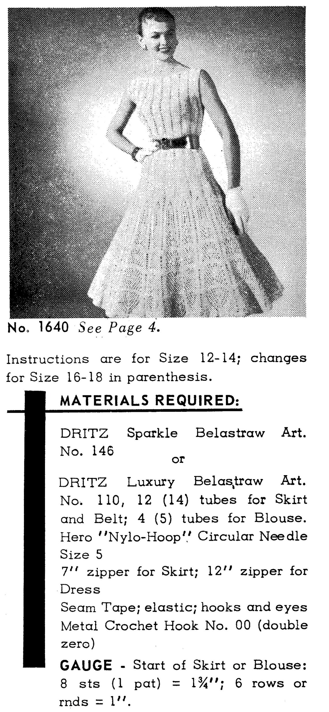 Vintage Fifties Crochet Pattern Ebook Vintage Sizes 1216 PDF Etsy