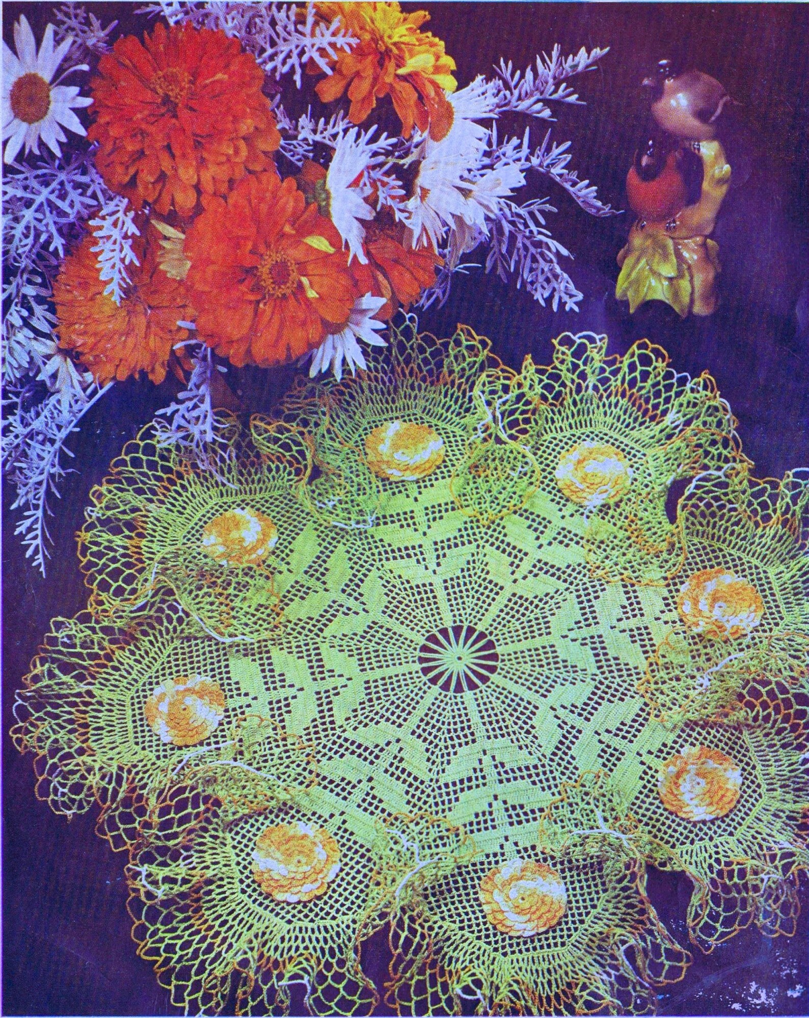 Vintage Crochet Lace Doily Patterns Heirloom Bedspread Buffet Etsy