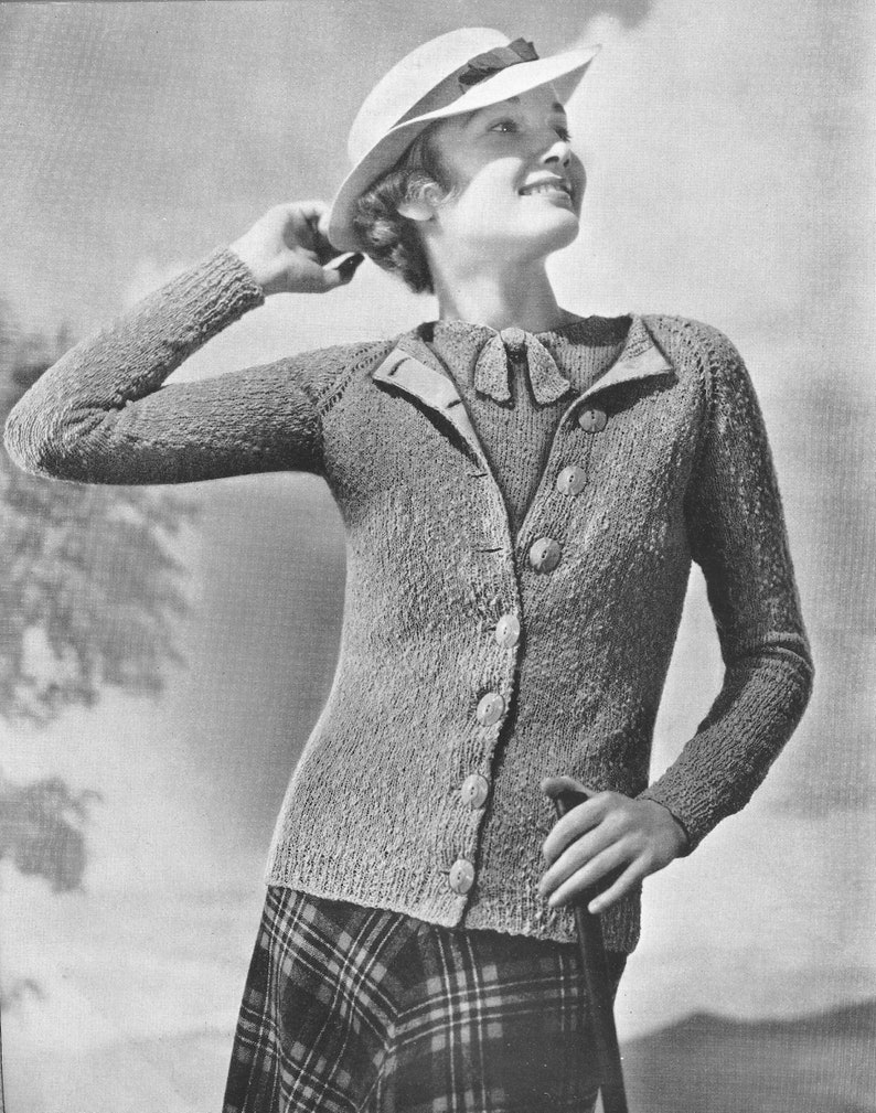 Vintage Knitting Patterns Suits Jackets Blouses Dresses Hand Etsy