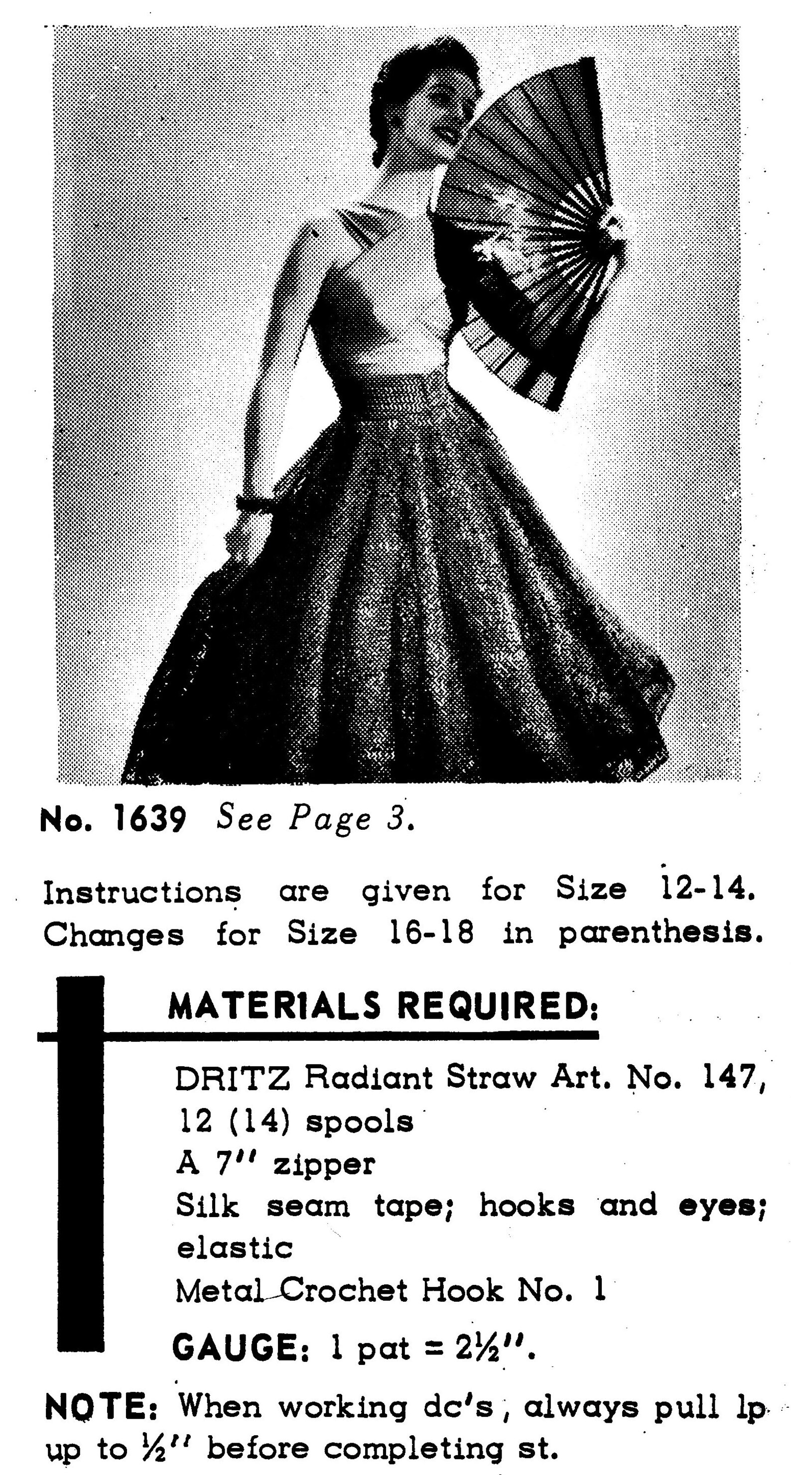 Vintage Fifties Crochet Pattern Ebook Vintage Sizes 1216 PDF Etsy