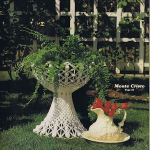 Vintage Macrame Patterns Macrame Furniture Table Hanging Lamps Aquarium Treasure Chest Decorative Storage Boxes Instant PDF Pattern Download