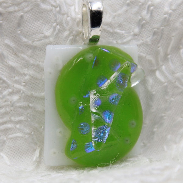 Yes Fused Dichroic Glass Pendant