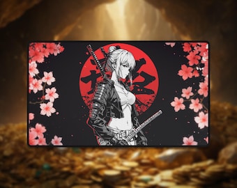 Samurai Warrior-speelmat: TCG-bureaumat, anime-kunst
