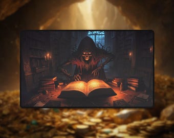 Necrotic Library Playmat: TCG Desk Mat - Dark Magic