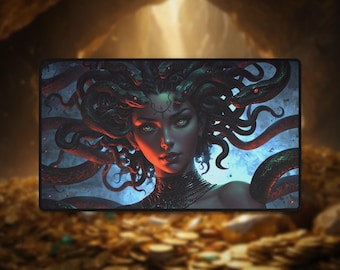 Medusa Playmat: TCG Desk Mat - Serpent Gorgon Art