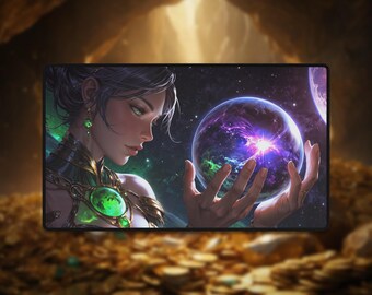 Galaxy Girl-speelmat: TCG-bureaumat, universe-gaming-muismat