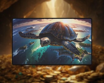 Sea Turtle TCG Playmat: Oceanic Gaming Desk Mat