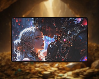 Angel and Devil Playmat: TCG MTG Desk Mat