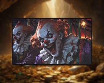 Killer Clowns Playmat - TCG Desk Mat, Non-Slip Rubber Base