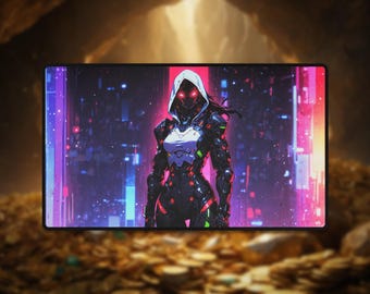 Cyborg Playmat: Neon Future Desk Mat - TCG Gaming