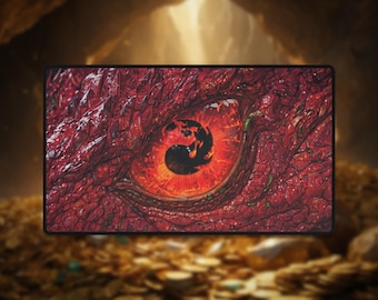 Red Dragon Eye Playmat: MTG TCG Desk Mat (23.6" x 13.8")
