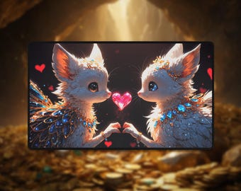 Sylvans Valentines Playmat: TCG Desk Mat, Stitched Edges