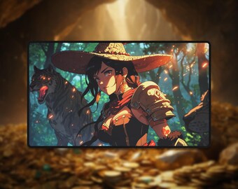 Amazoness Warrior Playmat: TCG Desk Mat - Non-Slip