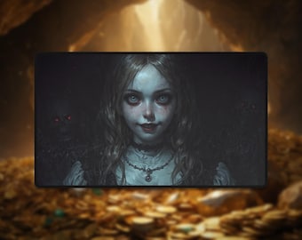 Creepy Girl Playmat: TCG Desk Mat - Annabelle Style