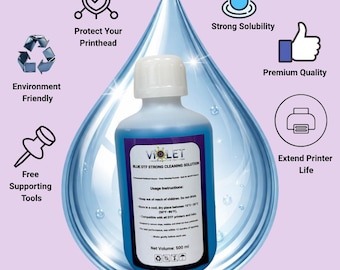 Blue Strong DTF Printhead Cleaning Solution 500ML– Deep Cleaning & Recovery Formula for DTF Printers