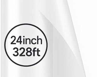 Rouleau de film de transfert DTF : papier PET transparent pelable à chaud (24 po. x 328 pi.)