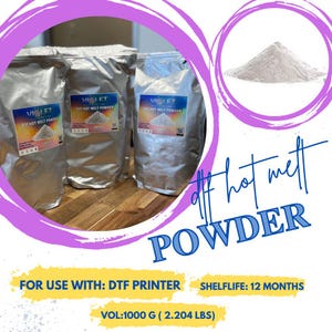 Premium DTF Powder, TPU Hot Melt Adhesive (1000g/2.2LBS) image 4