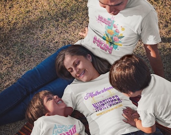 Matching Family Mother's Day T-Shirts: "Hugs for Mom" Set