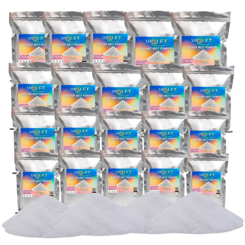 Premium DTF Powder, TPU Hot Melt Adhesive (1000g/2.2LBS) 20KG (20-Pack)