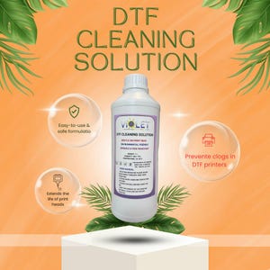 DTF Cleaning Solution 1 Liter, Premium Printhead Cleaner for DTF Printers, Prevents Clogs, Extends Printhead Life, Easy Maintenance Solution
