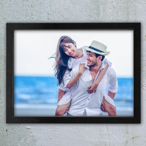 Custom Framed Canvas Print: Personalized Photo Gift (12x16 inch)