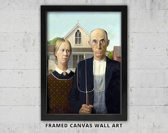 American Gothic by Grant Wood, World Famous Wall Art Collection