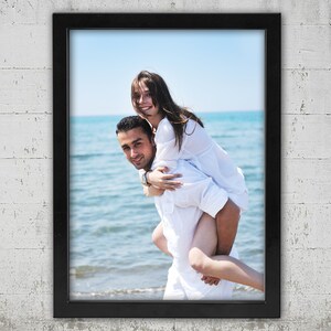 Custom Framed Canvas Print: Personalized Photo Wall Art (12x16 inch)