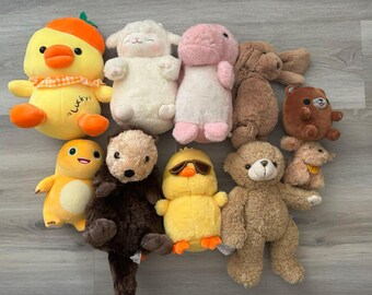 10 piezas de peluches de segunda mano de diferentes marcas para crear animales de peluche suaves y extravagantes