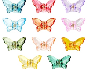 Pinzas para el pelo con forma de mariposa: colores variados: accesorio para el pelo para niñas y mujeres