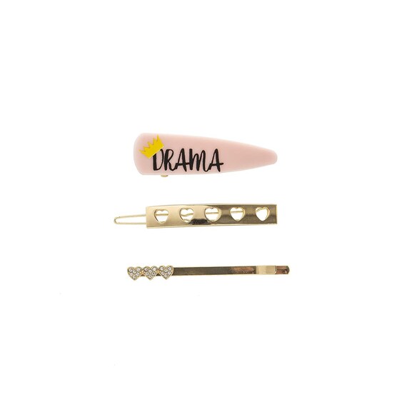 Shady Expression - Scrunchie Tails and Hair Clip Set -drama 