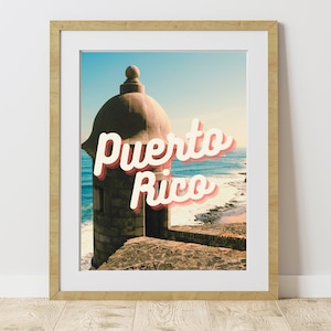 Puerto Rico Art | Typography Poster | Trendy Wall Art | Puerto Rico Poster | Gallery Wall Art | Printable Art | Puerto Rico Gift
